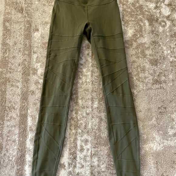Lululemon Wunder Under Pant Tech Mesh Sage Size 2 - Picture 2 of 3